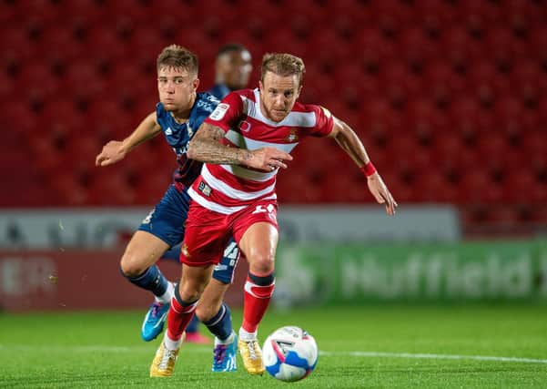 James Coppinger hopes to play some part today for Doncaster Rovers in their top of the table clash with Hul City.  Picture: Bruce Rollinson