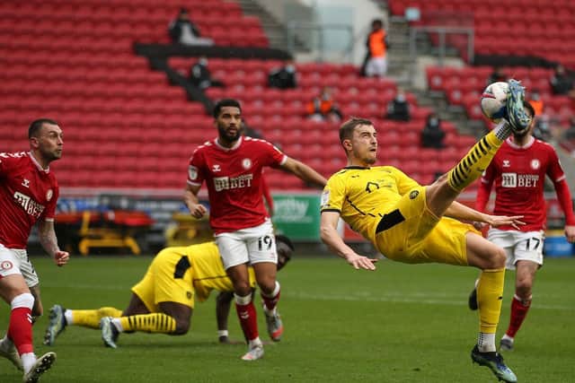 MATCH ACTION: Bristol City 0 Barnsley 1. Picture: PA Wire.