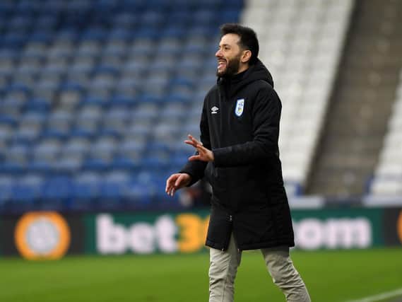 DELIGHT: For Carlos Corberan and Huddersfield Town. Picture: Jonathan Gawthorpe.