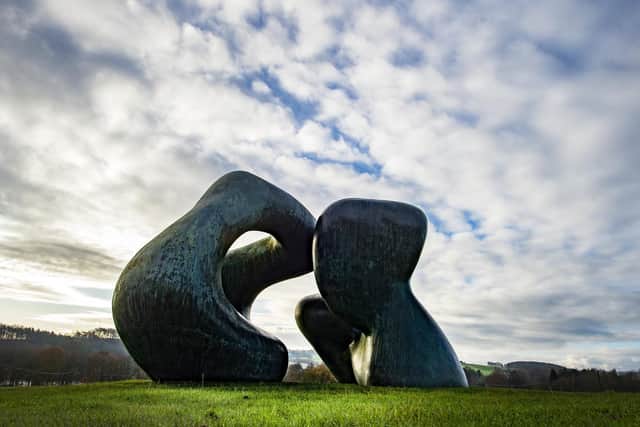 Henry Moore's Large Two Forms, back at Yorkshire Sculpture Park. (Bruce Rollinson).