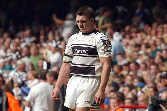 Danny Brough playing for Hull FC in the 2005 Challenge Cup final.