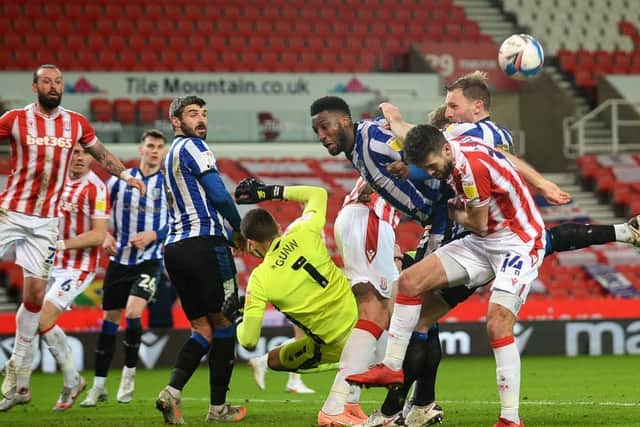 NOT QUITE: Sheffield Wednesday couldn't find a way past Stoke City on Tuesday. Picture: Steve Ellis