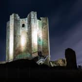 The newly-illuminated Conisbrough Castle. Picture: Shaun Woodward