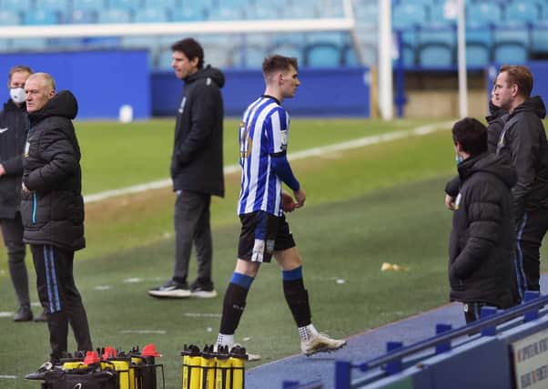 SEEING RED: Sheffield Wednesday's Liam Shaw leaves the pitch after being sent off against Birmingham. Picture: Steve Ellis