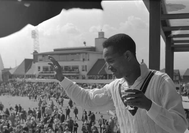 Legend: Garfield Sobers waves to crowd at Headingley in 1966.