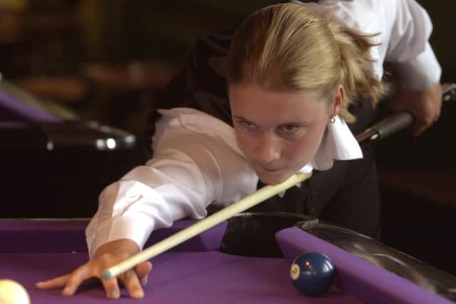 Pictured in 2000 during her pool playing days.