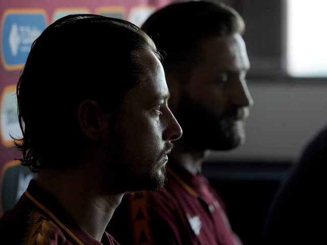 NEW MANAGERS: Conor Sellars (foreground) and Mark Trueman (background) are the new permanent managers of Bradford City