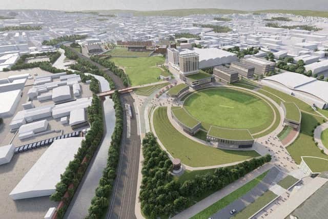 CGI of Sheffield Olympic Legacy Park.