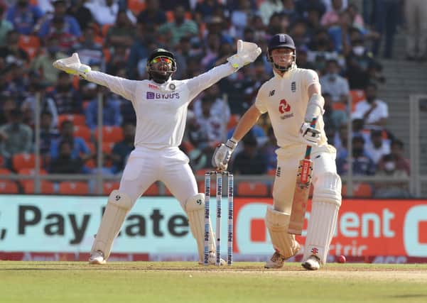 India's Rishabh Pant appeals for the wicket of England's Zak Crawley. Photo by Pankaj Nangia/ Sportzpics for BCCI