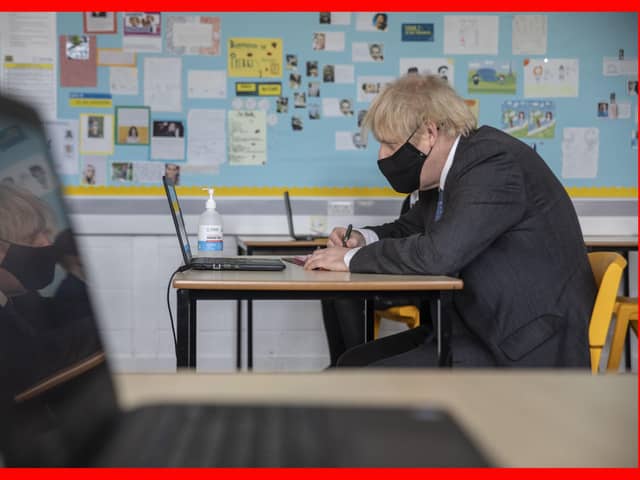 Boris Johnson during a visit to a South London school earlier this week.