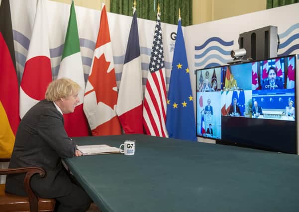 This was Boris Johnson chairing last week's G7 summit of world leaders.