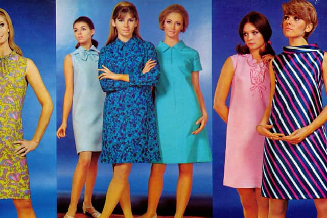 A ladieswear collection of shift dresses from spring 1968 at Marks & Spencer.