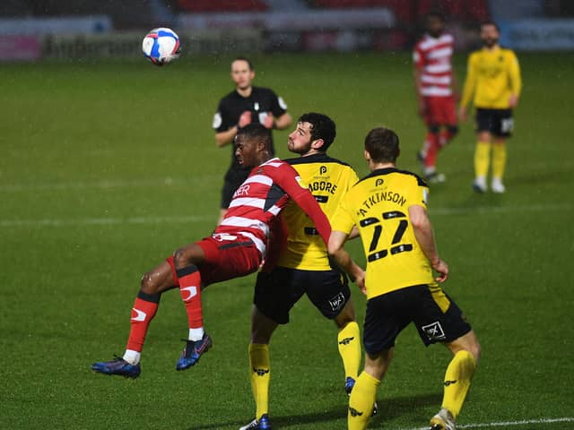 Doncaster Rovers' striker Fejiri Okenabirhie is closing in on a return to action. 
Picture : Jonathan Gawthorpe