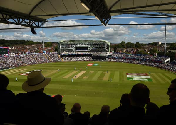 Fans watch the play during the 2019 Cricket World Cup at Headingley.        (Photo: OLI SCARFF/AFP/Getty Images)