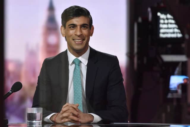 Chancellor Rishi Sunak during his interview with the BBC's Andrew Marr.