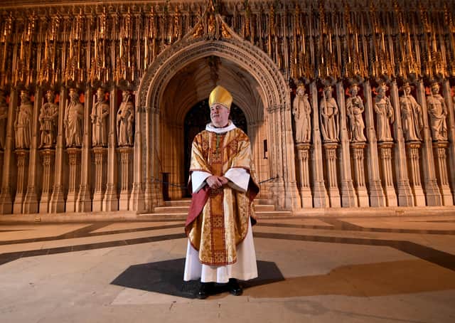 The Most Teverend Stephen Cottrell during a pre-Christmas visit to York Minster. Photo: Simon Hulme.