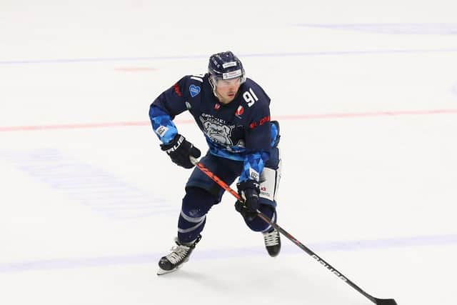 CONTRIBUTING: Steedogs' Nathan Salem grabbed a goal and three assists in the two games against Raiders IHC. Picture courtesy of Podium Prints/Steeldogs.