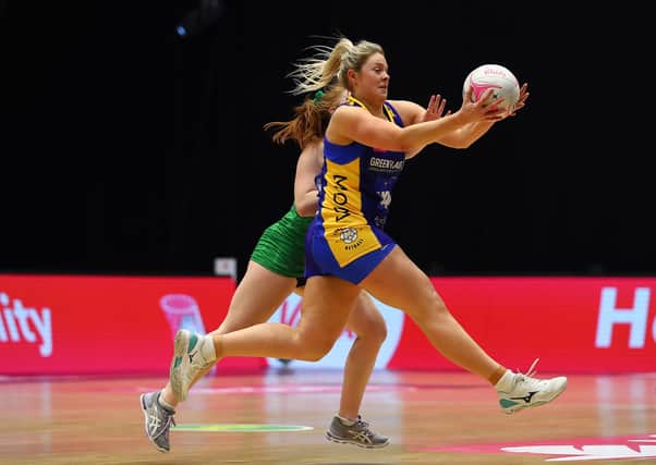 Paige Kindred of Leeds Rhinos. (Photo by Jan Kruger/Getty Images for Vitality Netball Superleague)