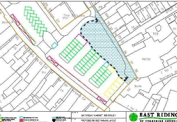 A plan of the area to be pedestrianised in a trial from April