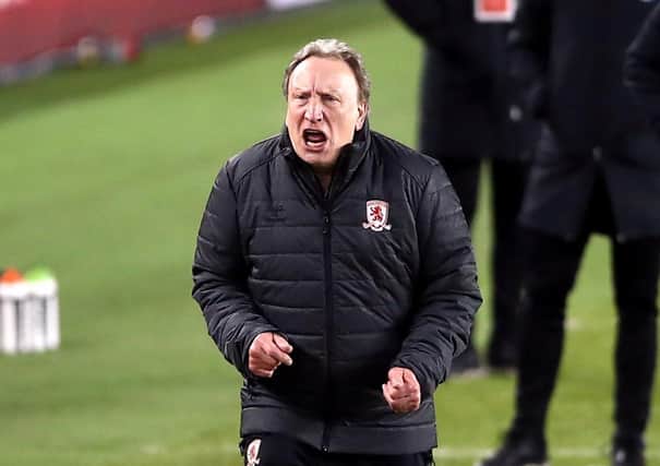 Middlesbrough manager Neil Warnock is frustrated at his side's current lack of firepower.. Picture: Tim Goode/PA