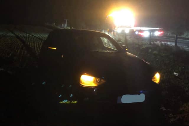 A full car of Yorkshire residents were given Covid fines by police after becoming stuck and 'lost' in a muddy field - after swerving off the A66.