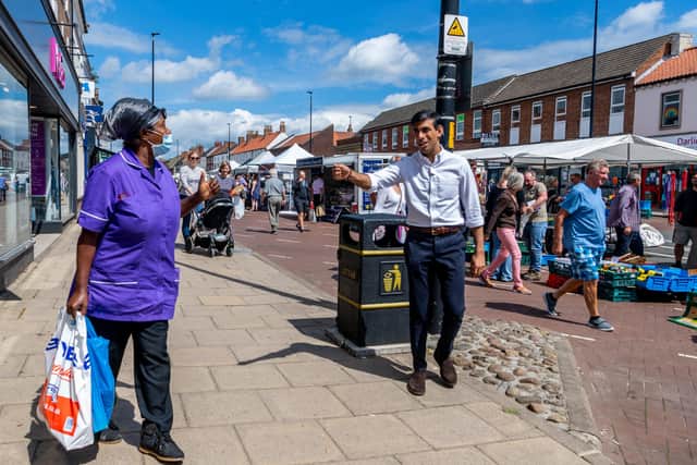 Chancellor Rishi Sunak during a visit to Northallerton in his Richmond constituency last June.