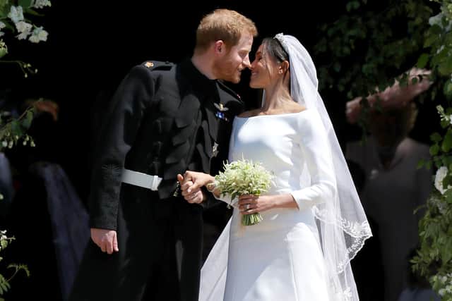 The Duke and Duchess of Sussex on their wedding day.
