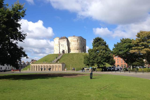 Clifford's Tower before the scaffolding was put up