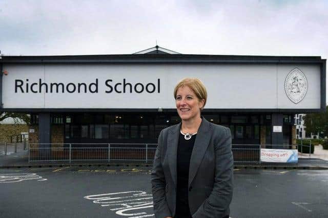 Pictured, Richmond headteacher Mrs Potter, who said:  "This is a great initiative to get our school community outside and active whilst also doing something extremely positive for our school and the Great North Air Ambulance." Photo credit: JPIMedia