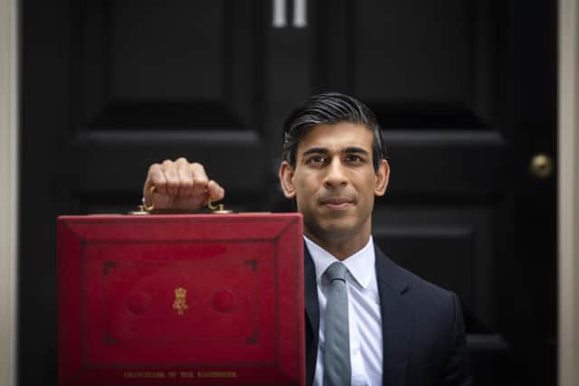 Chancellor Rishi Sunak on the steps of 11 Downing Street ahead of the Budget.