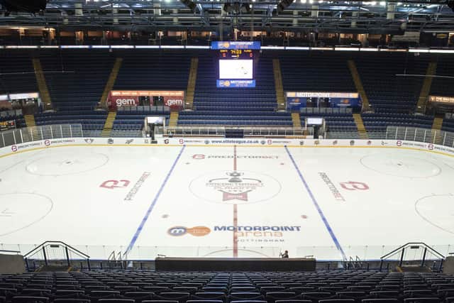 Nottingham's National Ice Centre will stage April's Elite Series behind-closed-doors. Picture courtesy of EIHL/Dave Williams