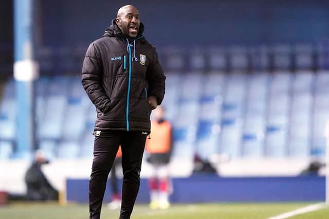 Sheffield Wednesday manager Darren Moore on the touchline during the Sky Bet Championship match against Rotherham last night. Wednesday lost 2-1. (Picture: PA)