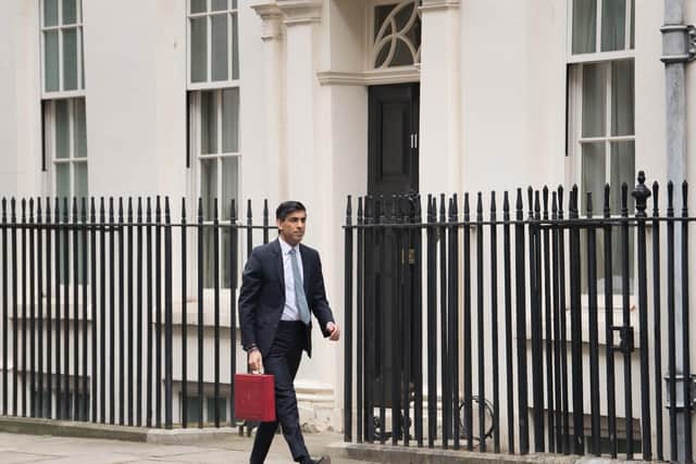 Chancellor of the Exchequer, Rishi Sunak outside 11 Downing Street, London, before heading to the House of Commons to deliver his Budget. Photo credit should read: Stefan Rousseau/PA Wire