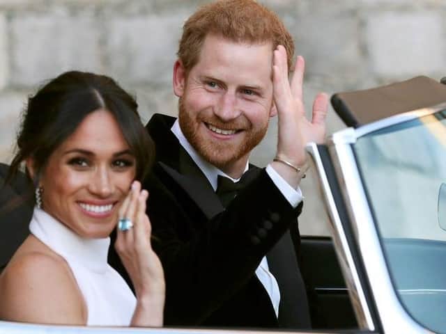 Harry and Meghan after their wedding.