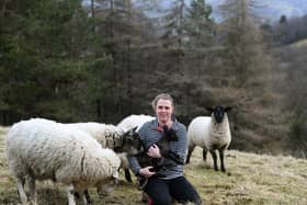 Sophie Legate with rescue sheep