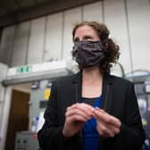 Shadow Chancellor Anneliese Dodds during a to visit Essex Injection Moulding in Southend, Essex where she discussed the impact of Covid uncertainty on their business. Photo: PA