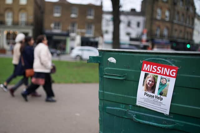 A poster appealing for information on Clapham Common in south London after Sarah Everard, 33, went missing