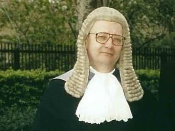 His Honour Judge Simon Hawkesworth pictured back in 1999 on the day of his appointment to the Circuit Bench.

taken in 1999 on the day of his appointment to the Circuit Bench -