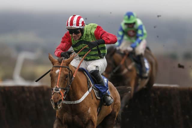Definitly Red's four Grade Two wins under the now sidelined Danny Cook include this win in the 2018 Cotswolds Chase at Cheltenham.