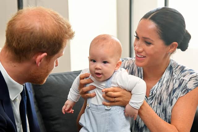 The Duke and Duchess of Sussex with their baby son Archie.