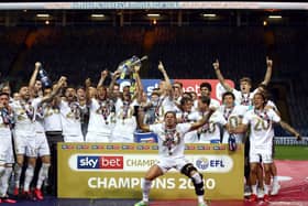 Leeds United lift the Sky Bet Championship trophy at Elland Road, Leeds.(Picture: PA)