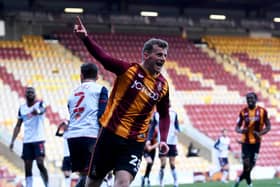 Danny Rowe: Scored against Bolton as the weekend but will he start for Bradford tonight. (Picture: Simon Hulme)
