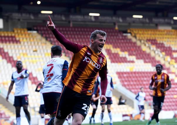 Danny Rowe: Scored against Bolton as the weekend but will he start for Bradford tonight. (Picture: Simon Hulme)