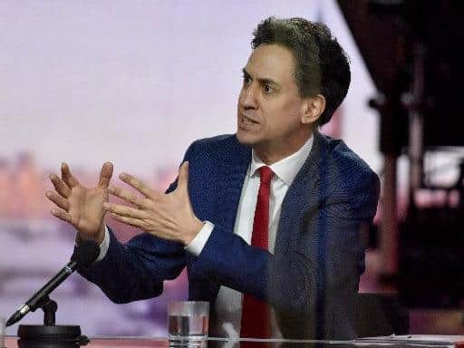 Labour's shadow business secretary Ed Miliband appearing on the BBC1 current affairs programme, The Andrew Marr Show. Pic: PA/BBC