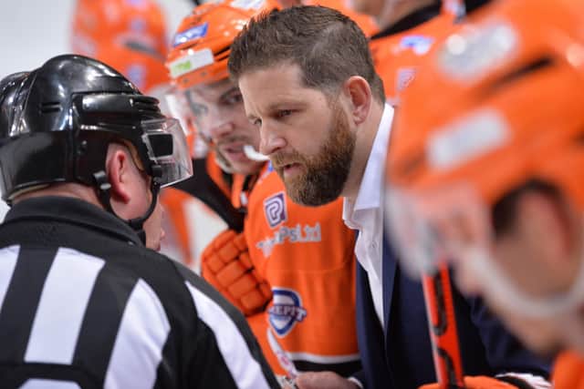 DECISIONS, DECISIONS: Sheffield Steelers head coach Aaron Fox, pictured during the 2019-20 season. 
Picture courtesy of Dean Woolley