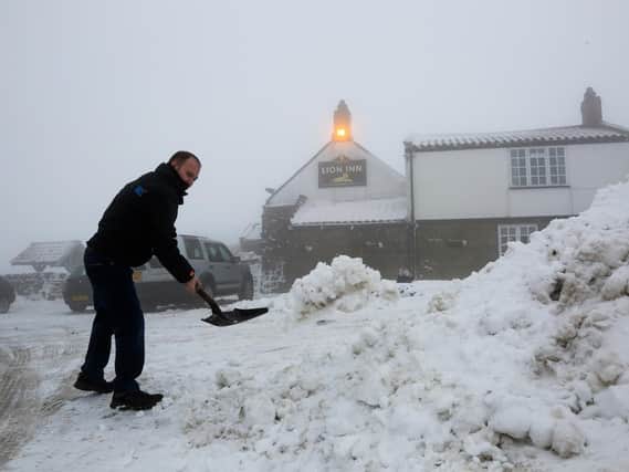 The Lion Inn at Blakey Ridge is often cut off by snow