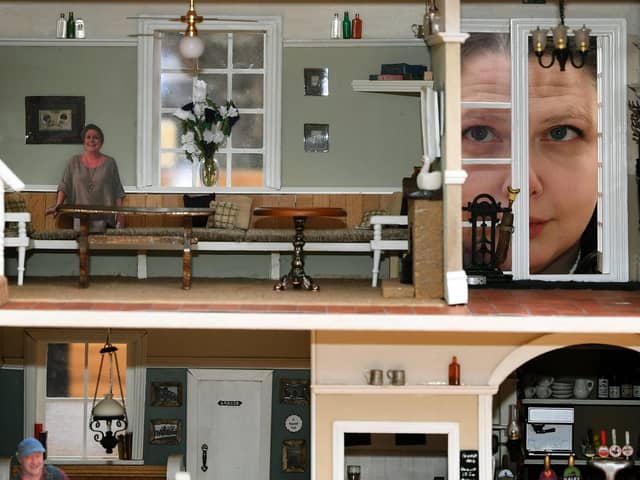 A creative Leeds landlady has spent more than 300 hours during lockdown recreating her pub - as an incredible dolls house.