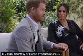 The Duke and Duchess of Sussex during their Oprah Winfrey interview.