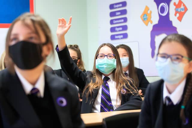 Children at Outwood Academy in Woodlands, Doncaster in Yorkshire. Picture: Danny Lawson/PA Wire
