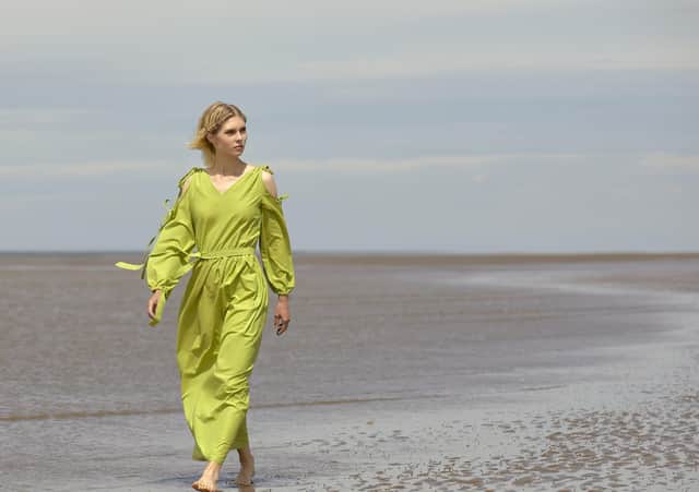 Elizabet dress in green, £190, organic cotto. Each piece is numbered and limited to 100 of each colour. At bocarter.co.uk - picture by Steve Gabbett.